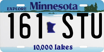 MN license plate 161STU