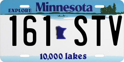 MN license plate 161STV