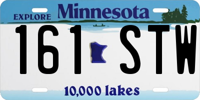 MN license plate 161STW