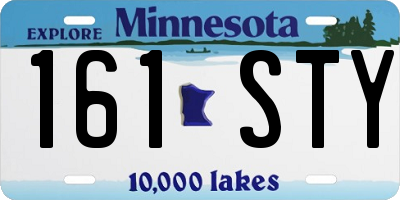 MN license plate 161STY