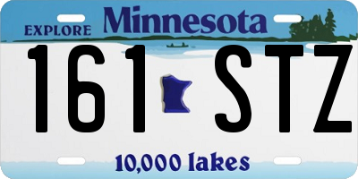MN license plate 161STZ