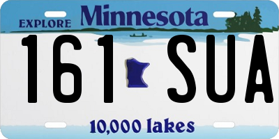MN license plate 161SUA