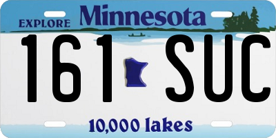 MN license plate 161SUC