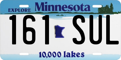 MN license plate 161SUL