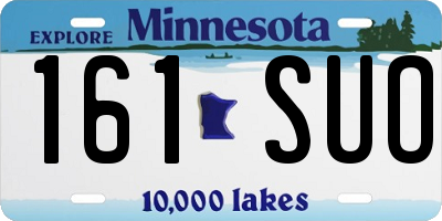 MN license plate 161SUO
