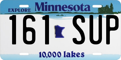 MN license plate 161SUP