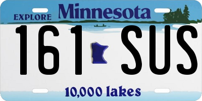 MN license plate 161SUS