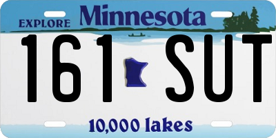 MN license plate 161SUT