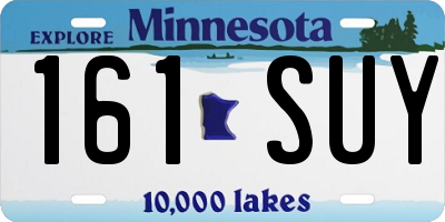 MN license plate 161SUY