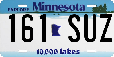 MN license plate 161SUZ