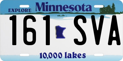 MN license plate 161SVA