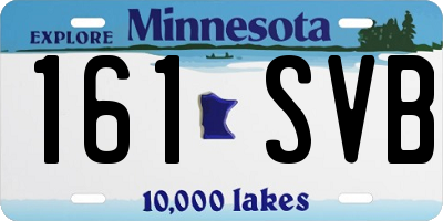 MN license plate 161SVB
