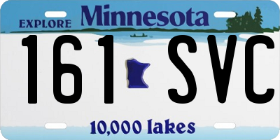 MN license plate 161SVC