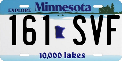 MN license plate 161SVF