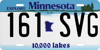 MN license plate 161SVG