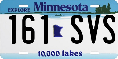 MN license plate 161SVS