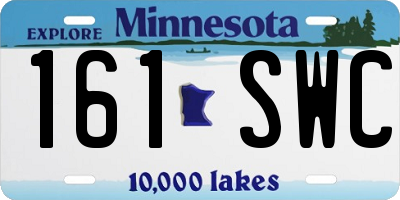 MN license plate 161SWC