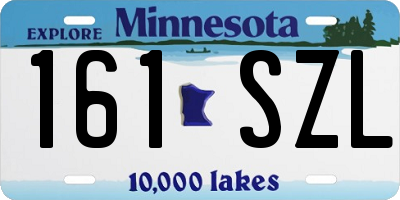 MN license plate 161SZL