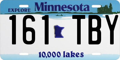 MN license plate 161TBY