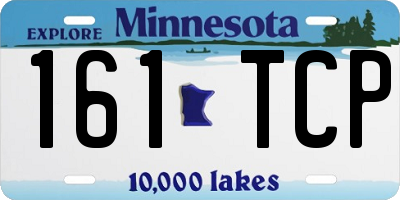 MN license plate 161TCP