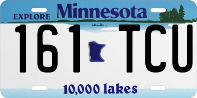 MN license plate 161TCU