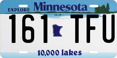 MN license plate 161TFU