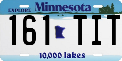 MN license plate 161TIT