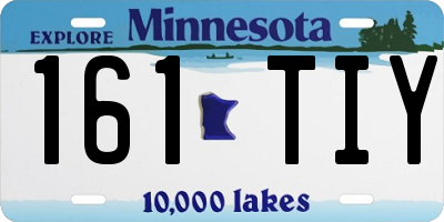 MN license plate 161TIY