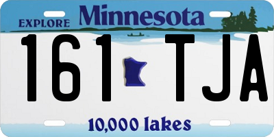 MN license plate 161TJA