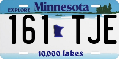 MN license plate 161TJE