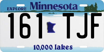 MN license plate 161TJF