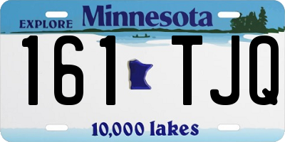 MN license plate 161TJQ