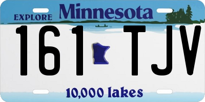 MN license plate 161TJV