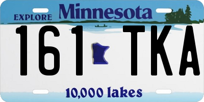 MN license plate 161TKA