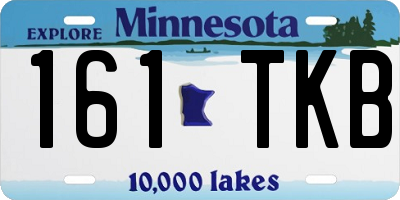 MN license plate 161TKB