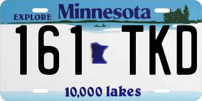 MN license plate 161TKD