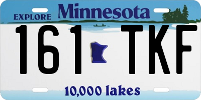 MN license plate 161TKF