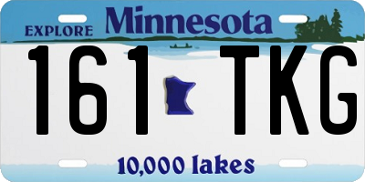 MN license plate 161TKG