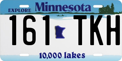 MN license plate 161TKH