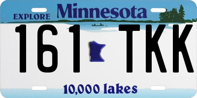MN license plate 161TKK