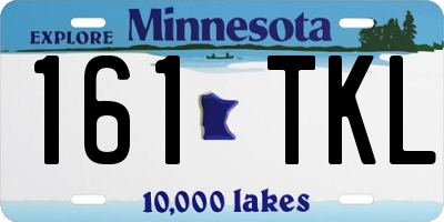 MN license plate 161TKL