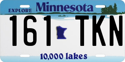 MN license plate 161TKN