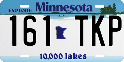 MN license plate 161TKP