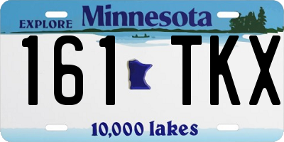 MN license plate 161TKX