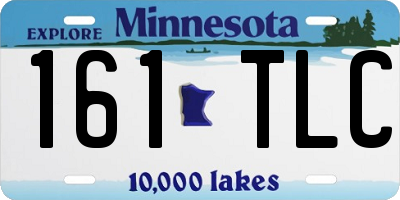 MN license plate 161TLC