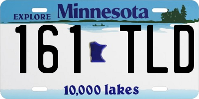 MN license plate 161TLD