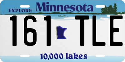 MN license plate 161TLE