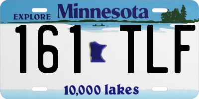 MN license plate 161TLF