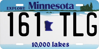 MN license plate 161TLG