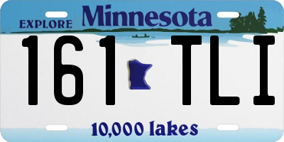 MN license plate 161TLI